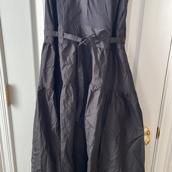 Ulla Johnson Black Lilith Sleeveless Belted Cotton Midi Dress Size 6 - Picture 10 of 14